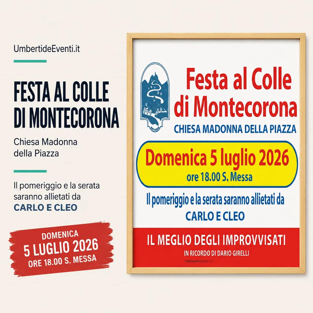 Festa al Colle di Montecorona 2026 a Umbertide - Umbertide Eventi