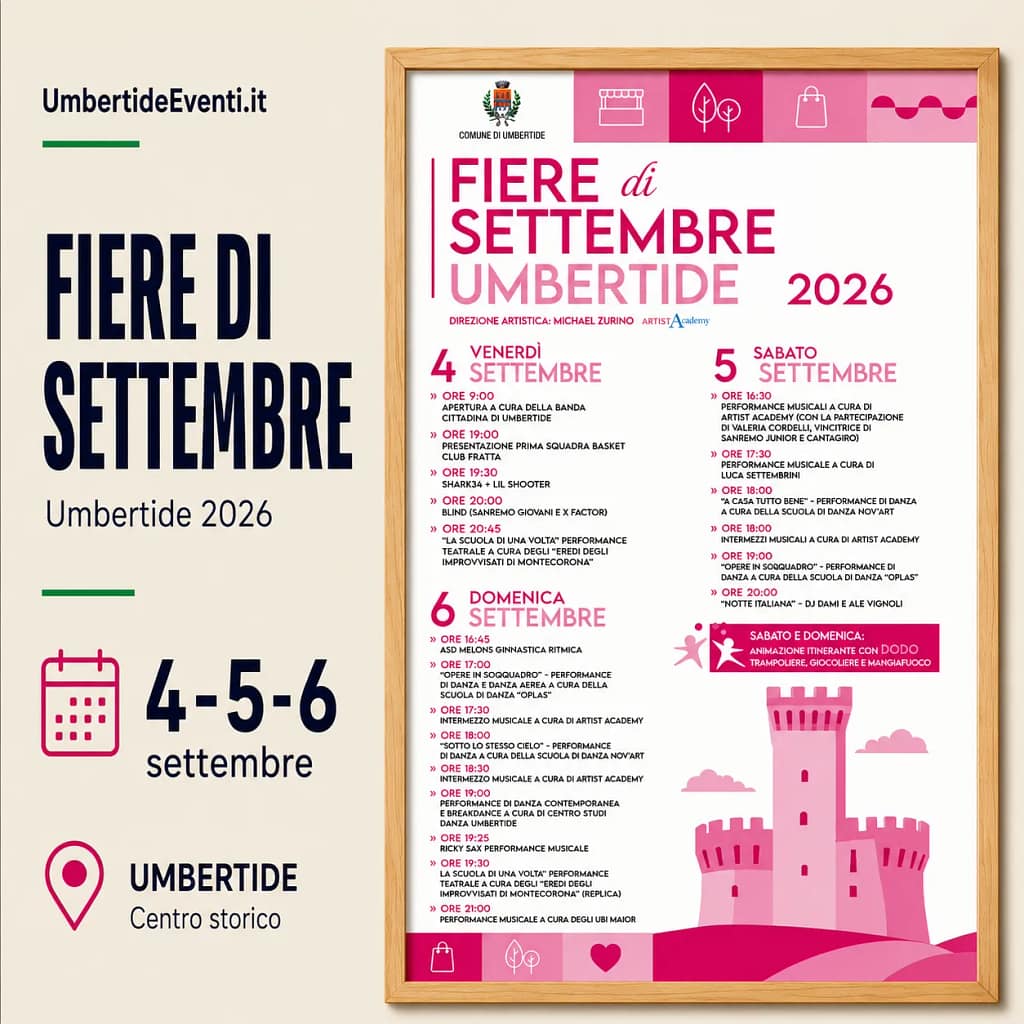Fiere di Settembre Umbertide 2026 → UmbertideEventi.it
