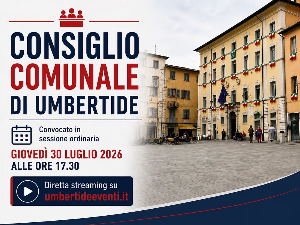 Streaming consiglio comunale umbertide 30 luglio 2026 - Umbertide Eventi