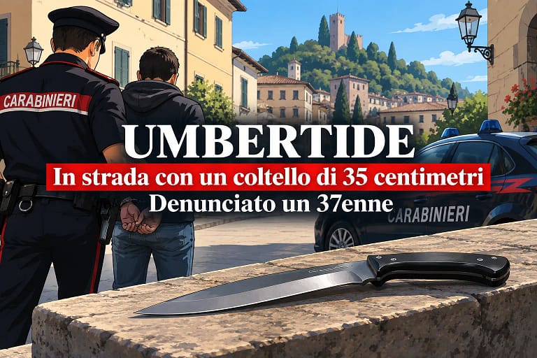 Umbertide arrestato uomo con un coltello di 35 centimetri → UmbertideEventi.it